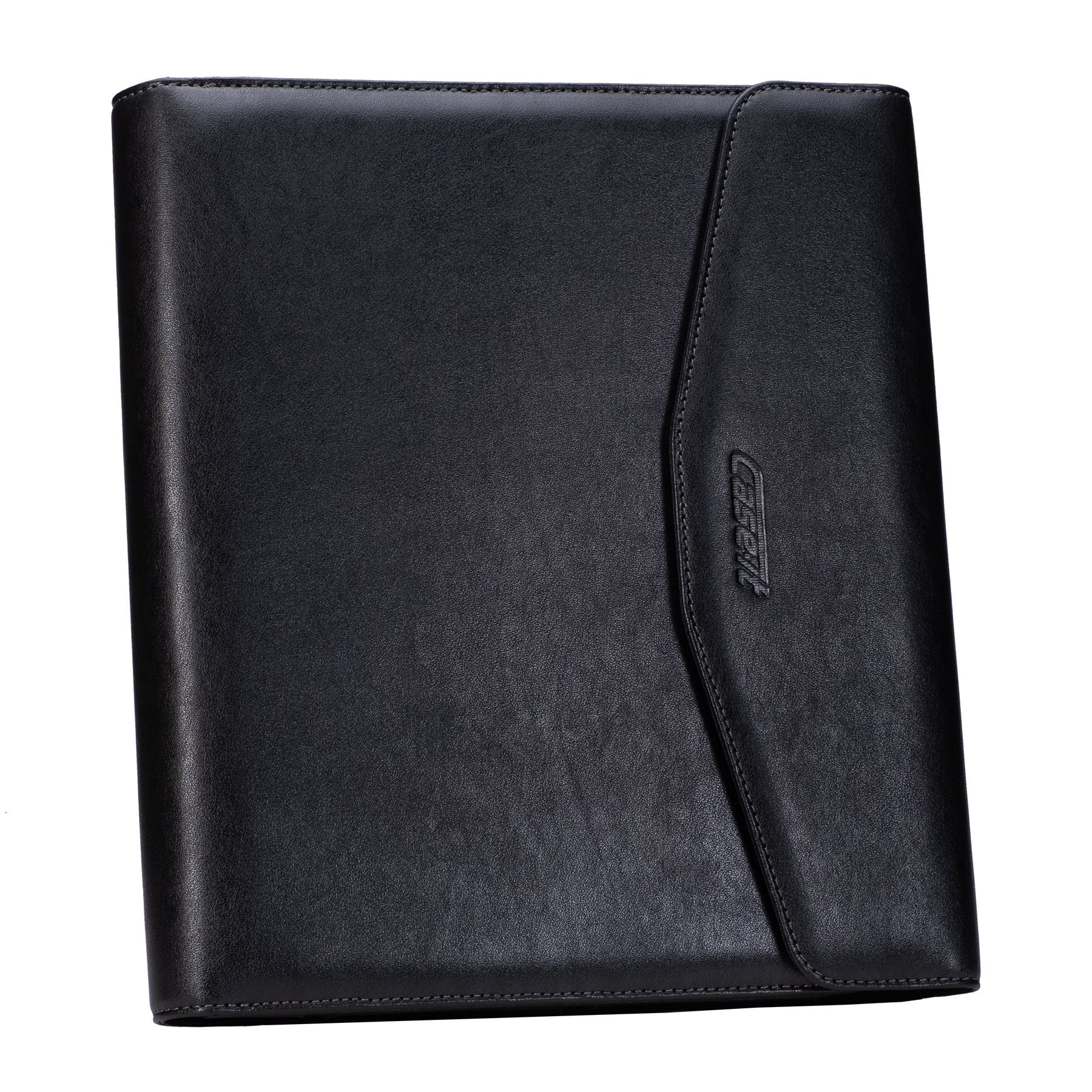 (black)The V.P Pro Faux Leather Tri Fold Padfolio - It fits a tablet! - BagNook