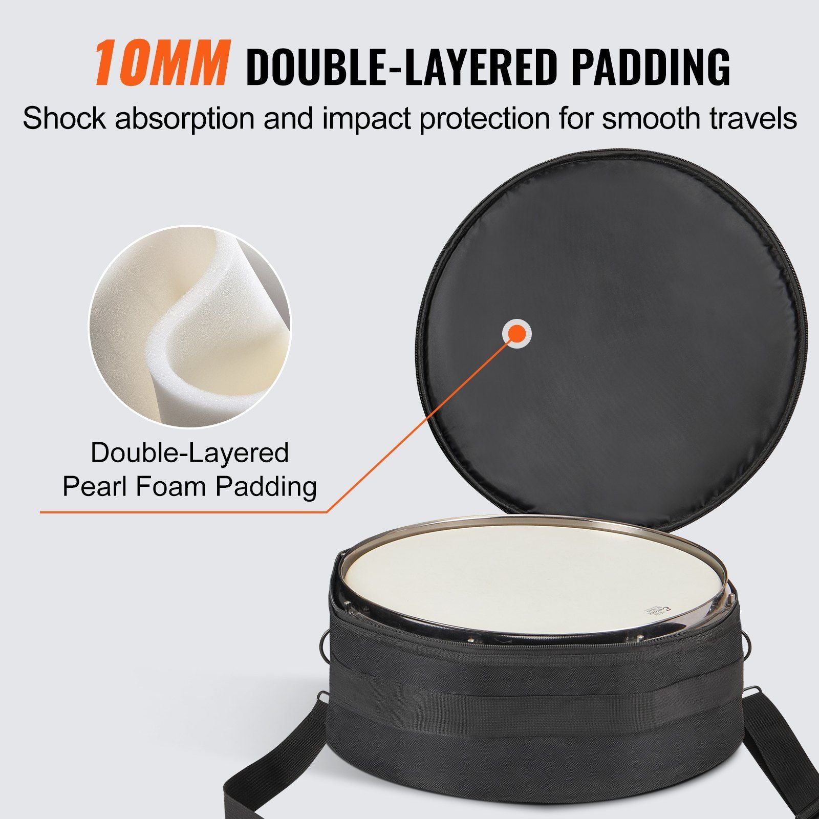 5-Piece Padded Drum Bag Set - w/Detachable Shoulder Strap - BagNook