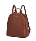 Load image into Gallery viewer, (cognac)Sloane Vegan Leather Multi-Compartment Backpack by Mia K - BagNook