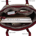 Load image into Gallery viewer, (coffee-red)Fabiola Tote Handbag with Wallet by Mia k - BagNook
