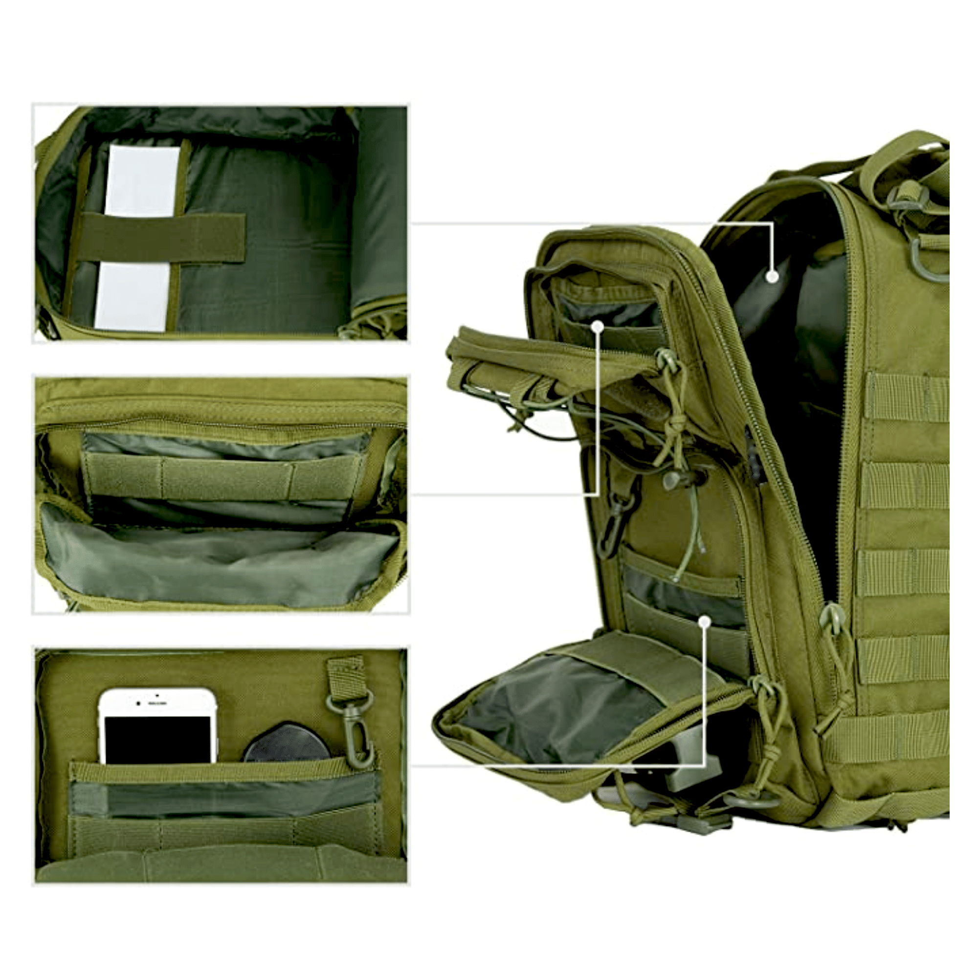 (green)15L MOLLE Medium Sling Bag - BagNook