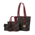 Load image into Gallery viewer, (red)Aylet M Tote with Mini Handbag and Wristlet Pouch by Mia k - BagNook