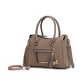 Load image into Gallery viewer, (taupe)Valeria Satchel Handbag with Keyring by Mia K - BagNook