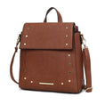 Load image into Gallery viewer, (brown)Elke Vegan Leather Backpack by Mia K - BagNook