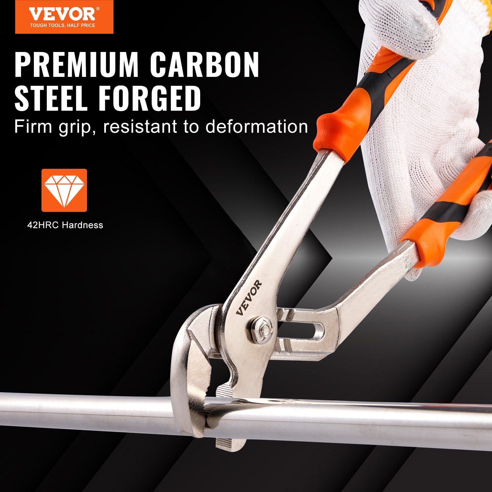 VEVOR 3pc Groove Joint Pliers Set, 12/10/8 inch - BagNook