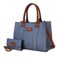 Load image into Gallery viewer, (denim)Davina Tote Set w/wallet her Crossover Womens Purse by Mia K - BagNook
