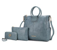 Load image into Gallery viewer, (denim)Zori Tote Handbag w/Pouch & Wallet by Mia k - BagNook