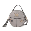 Load image into Gallery viewer, (pewter)Gayle Crossbody Round Handbag Purse by Mia k. - BagNook