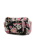 Load image into Gallery viewer, (black)Rosalie Cotton Botanical Pattern Crossbody by Mia k - BagNook