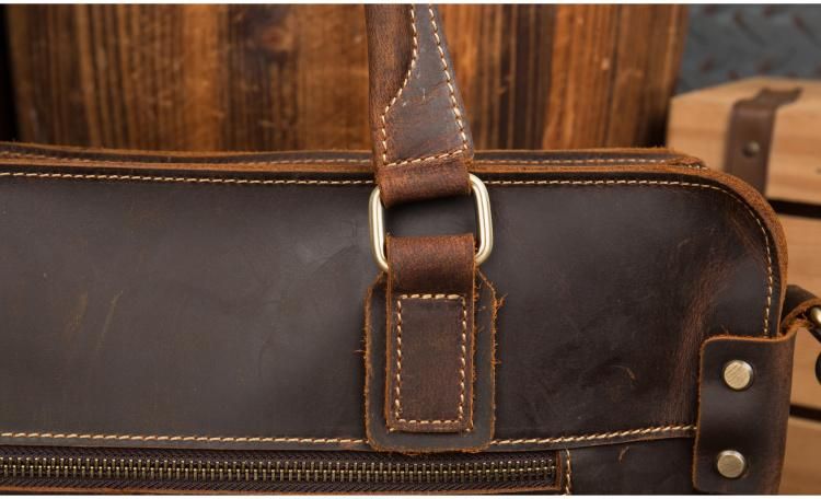 The Viggo Briefcase | Genuine Leather Messenger Bag w/adj straps - BagNook