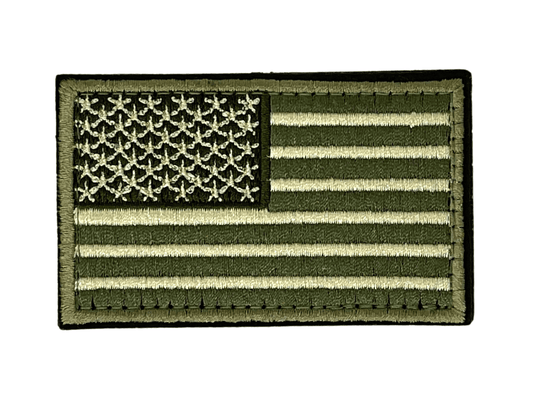 (army green)Tactical USA Flag Patch w/Detachable Backing - BagNook