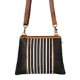 Load image into Gallery viewer, Noa Angled Crossbody Bag - Striped - Upcycled Leather/Canvas - BagNook