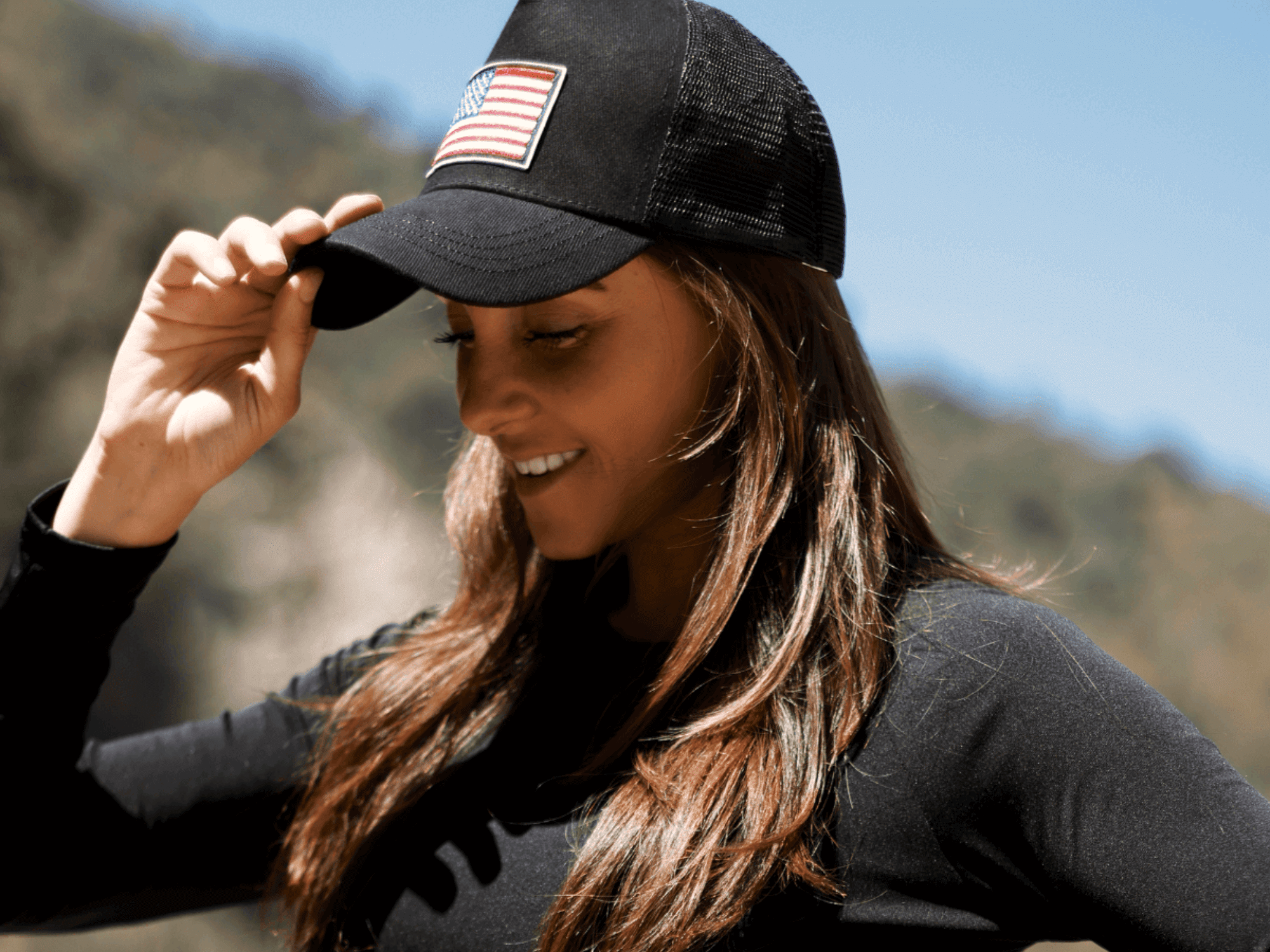 (red white & blue)Tactical USA Flag Patch w/Detachable Backing - BagNook