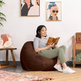 Load image into Gallery viewer, Jaxx Saxx 3 ft Round Bean Bag - Chocolate - BagNook