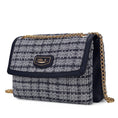 Load image into Gallery viewer, (navy)Mackenzie Tweed Shoulder Handbag by Mia K - BagNook