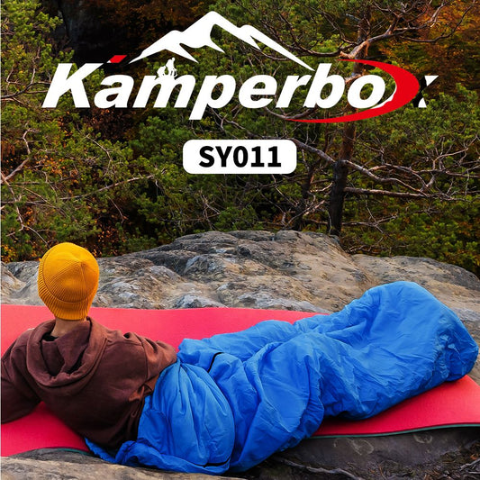 Kamperbox 3 Season Camping Sleeping Bag - Blue - BagNook