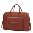 Load image into Gallery viewer, (brown)Jayla Solid Quilted Cotton Duffel Bag by Mia K - BagNook