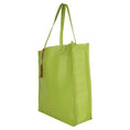 Load image into Gallery viewer, Ivy Book Shop Tote - Upcycled Leather - Lime Green - BagNook