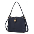 Load image into Gallery viewer, (navy)Ezra Snake Embossed Shoulder Handbag by Mia K - BagNook