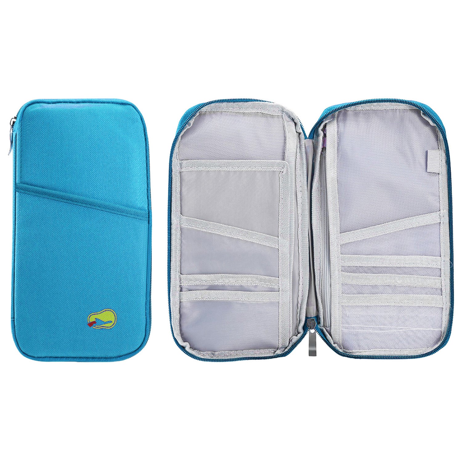 (blue)Travel Passport Wallet 12Cells - BagNook