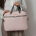 Load image into Gallery viewer, (blush)Rose Vegan Leather Laptop Briefcase by Mia K - BagNook