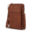 Load image into Gallery viewer, (camel)Caddy Vegan Leather Phone Wallet Crossbody by Mia k - BagNook