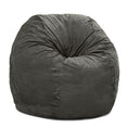 Load image into Gallery viewer, Jaxx Saxx 4 Foot Round Bean Bag, Charcoal - BagNook