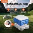 Load image into Gallery viewer, VEVOR Portable Toilet for Camping with 3.2-Gal Waste Tank & 3.2-Gal Flush Tank - BagNook