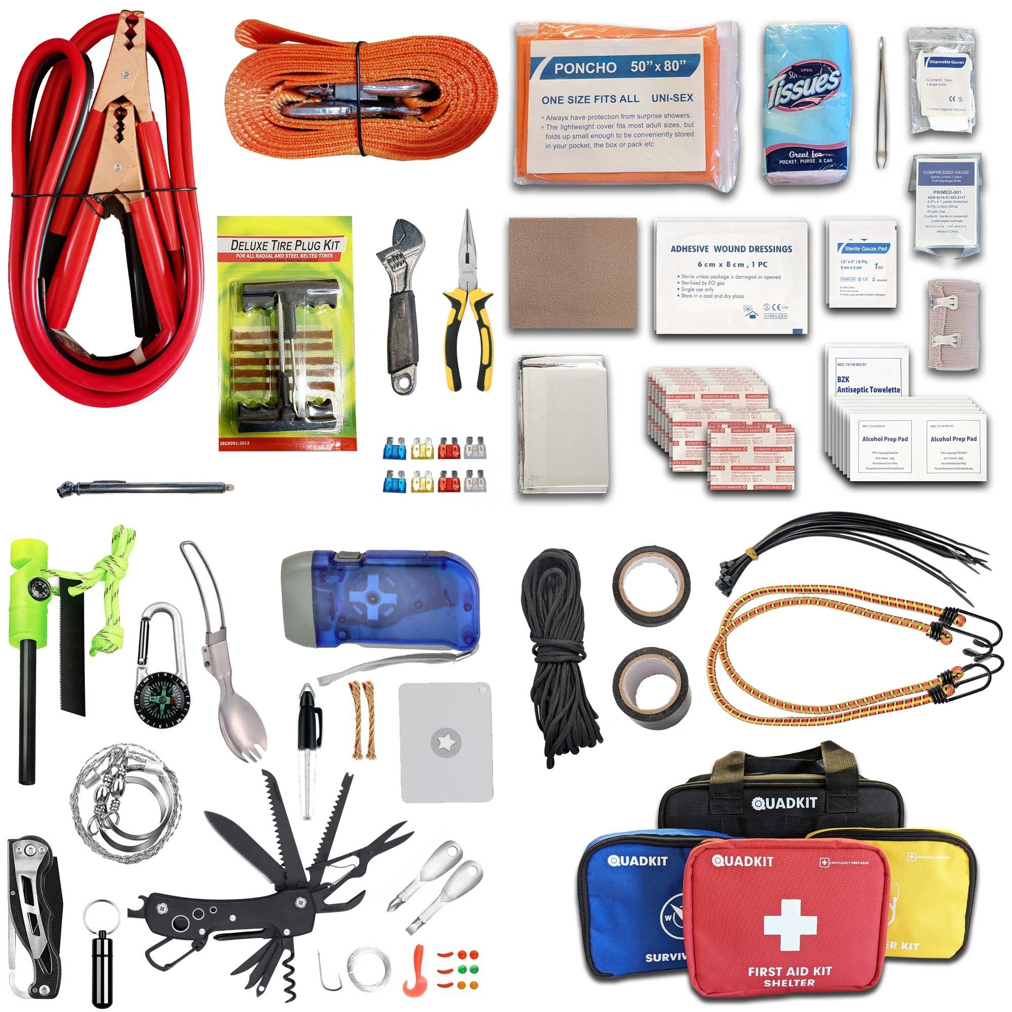 QUADKIT ATV Emergency Kit (106 Essential Items) for ATV, OFF ROAD - BagNook