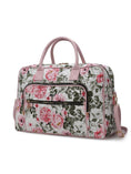 Load image into Gallery viewer, (white)Jayla Quilted Botanical Pattern Duffel Bag by Mia k - BagNook