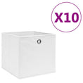 Load image into Gallery viewer, Storage Boxes 10pc Non-woven Fabric 11"x11"x11" - White - BagNook