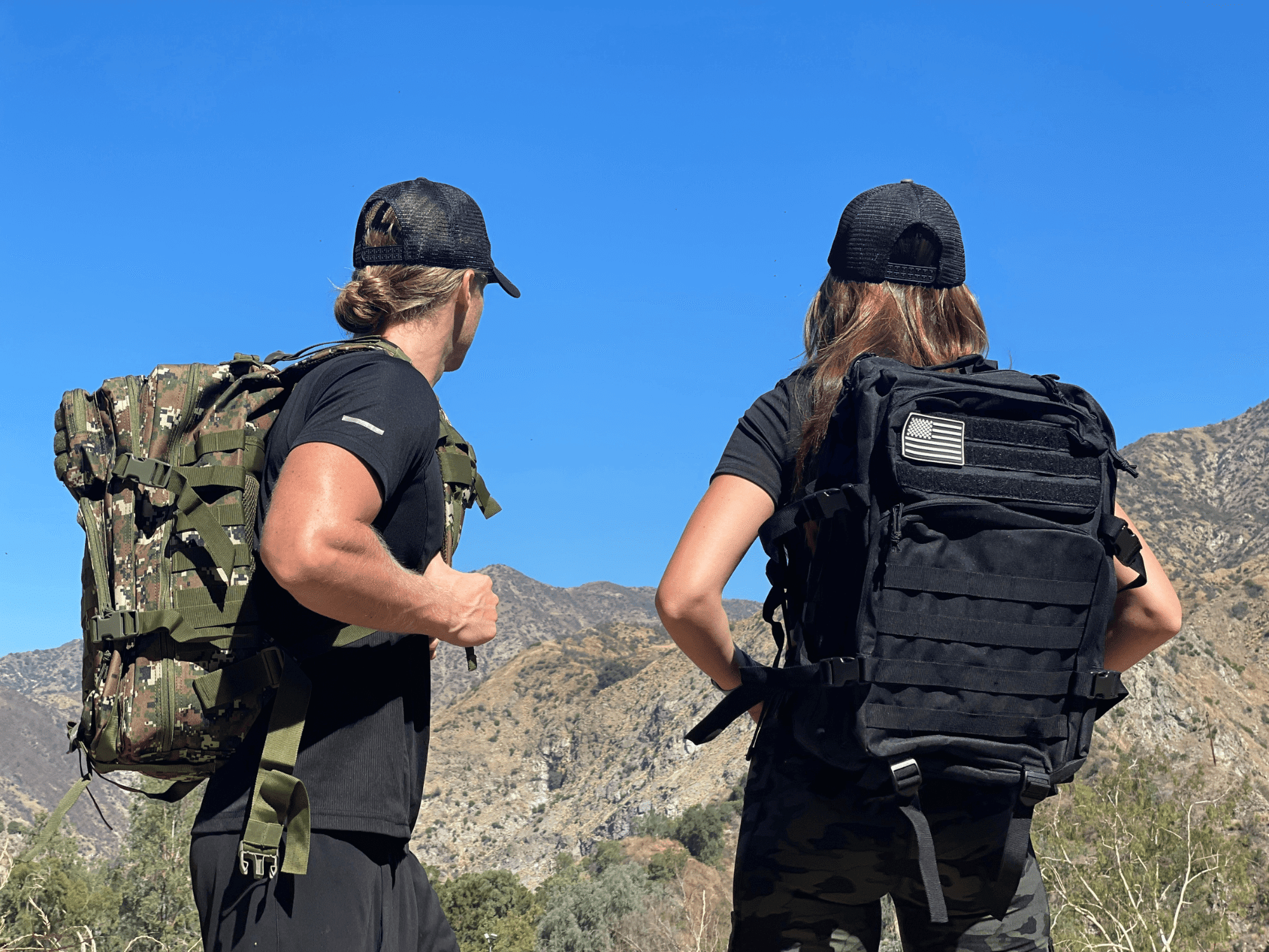 (black & white)Tactical USA Flag Patch w/Detachable Backing - BagNook