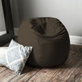 Load image into Gallery viewer, Jaxx Saxx 3 ft Round Bean Bag - Chocolate - BagNook