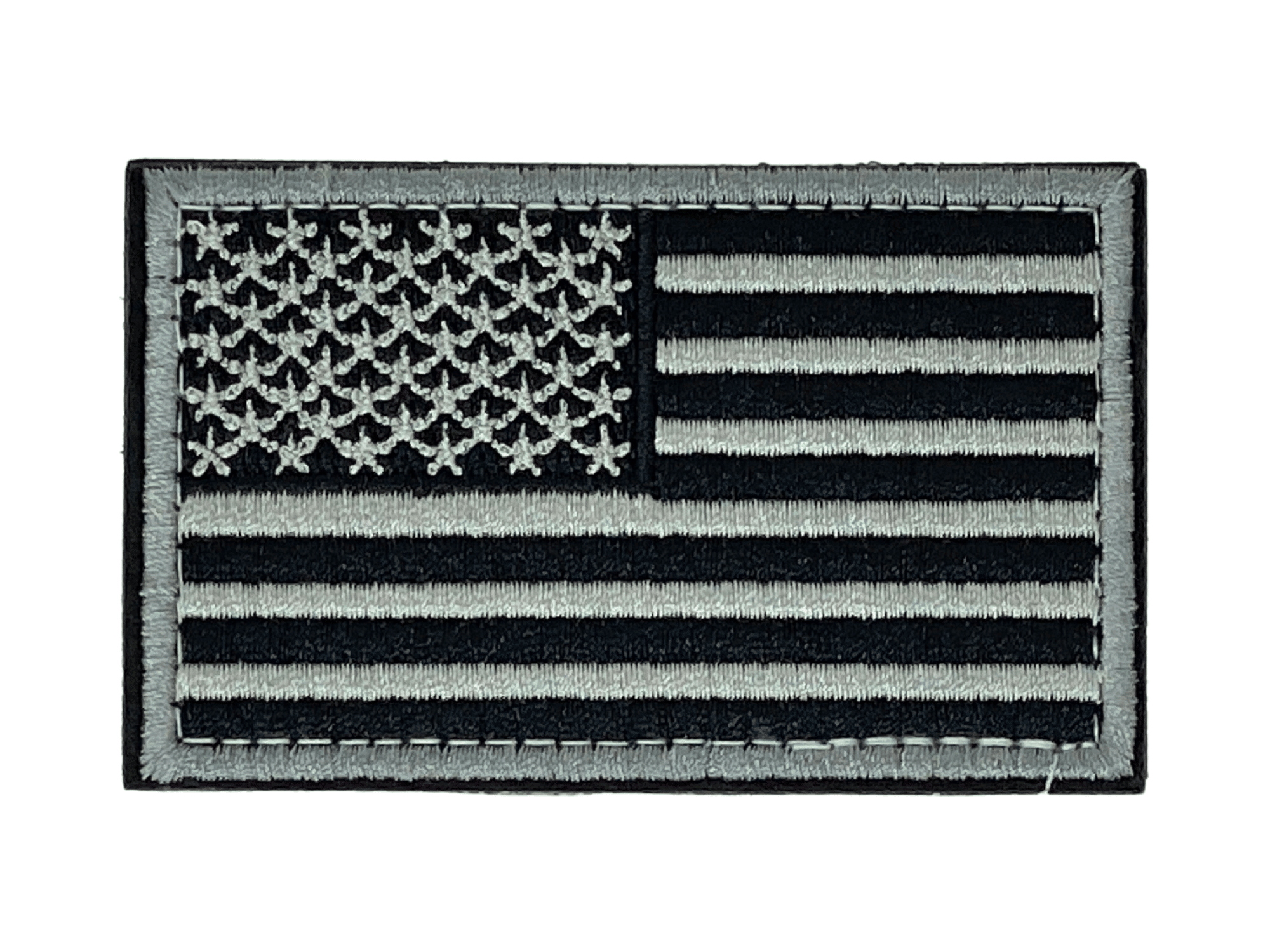 (grey)Tactical USA Flag Patch w/Detachable Backing - BagNook