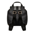Load image into Gallery viewer, Millie Houndstooth Print Mini Backpack - Upcycled Leather - BagNook