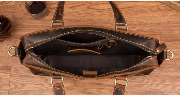 The Viggo Briefcase | Genuine Leather Messenger Bag w/adj straps - BagNook