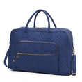 Load image into Gallery viewer, (navy)Jayla Solid Quilted Cotton Duffel Bag by Mia K - BagNook