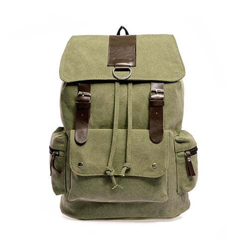 (sage)Back to Campus Canvas Backpack - BagNook