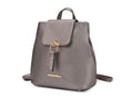 Load image into Gallery viewer, (pewter)Ingrid Vegan Leather Convertible Daypack by Mia k - BagNook