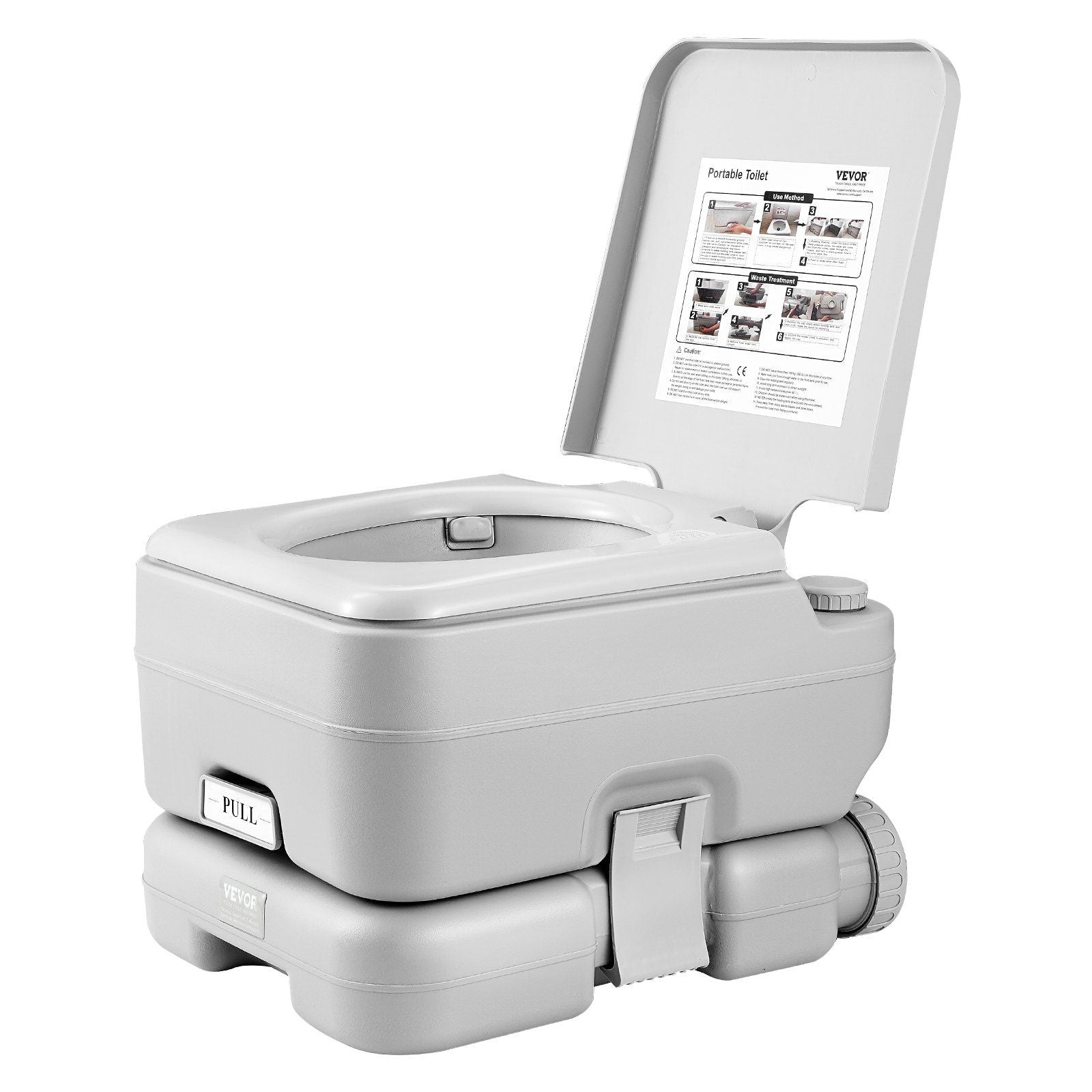 VEVOR Portable Toilet for Camping with 3.2-Gal Waste Tank & 3.2-Gal Flush Tank - BagNook