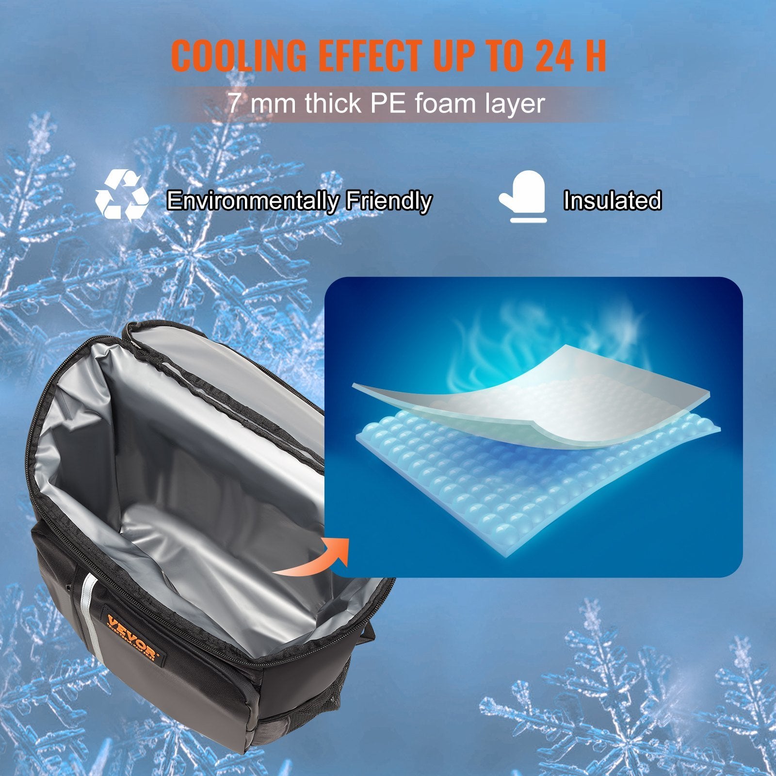 VEVOR Cooler Backpack 28 Cans, Black - BagNook