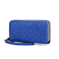 Load image into Gallery viewer, (royal blue)Honey Leather Flower Embossed Wallet by Mia K - BagNook