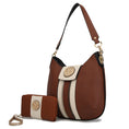 Load image into Gallery viewer, (cognac)Torri Hobo Shoulder Bag with Wallet by Mia K - BagNook