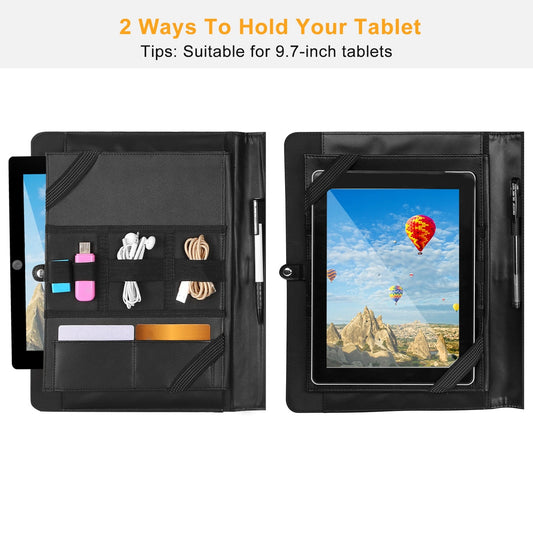Padfolio Organizer Case w/Notepad - 9.7" Tablet - BagNook