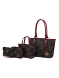 Load image into Gallery viewer, (red)Alexy M Signature 4pc Tote Set by Mia k - BagNook
