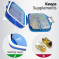Load image into Gallery viewer, Travel Pill Organizer - 7 Compartments - Blue - BagNook