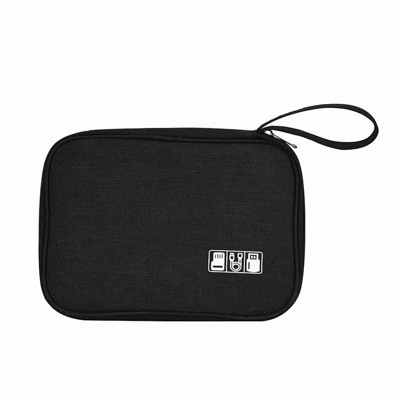 (black)Multifunctional Data Cable Organizer Storage Case - BagNook
