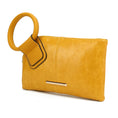 Load image into Gallery viewer, (yellow)Simone Clutch/Wristlet Handbag Vegan Leather by Mia k - BagNook
