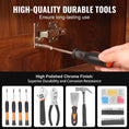 Load image into Gallery viewer, VEVOR 96pc Household Hand Tool Set w/Cordless Screwdriver - BagNook
