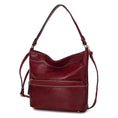 Load image into Gallery viewer, (wine)Sierra Hobo Handbag Vegan Leather by Mia K - BagNook